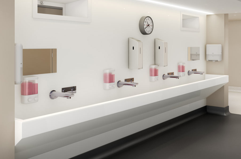 Commercial Building Washroom Sink Made with Acrylic