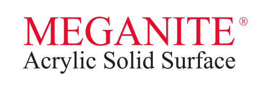 Meganite Landing Logo Solid Surfaces